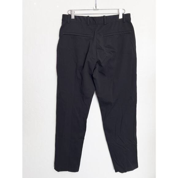 Uniqlo Dress Pants Straight Stretch Polyester Small Black Classic Staple Capsule - Picture 2 of 8